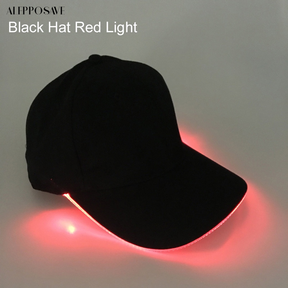 หมวกเบสบอลแฟชั่น-สีพื้น-มีไฟ-led-เรืองแสง-สําหรับทุกเพศ-ทุกวัย-ปาร์ตี้คริสต์มาส