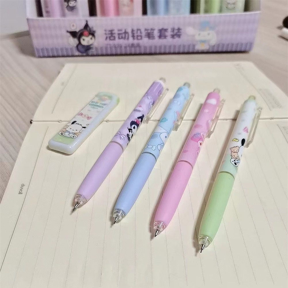 julystar-sanriokuromi-ดินสอ-0-5-มม-เติมดินสออัตโนมัติชุดเขียนปากกาเครื่องเขียนโรงเรียน