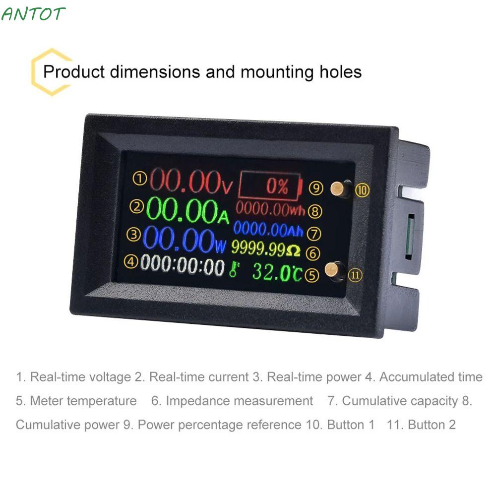 antot-โวลต์มิเตอร์ดิจิทัล-แอมมิเตอร์-วัตต์-มิเตอร์-ความแม่นยําสูง-ips-lcd-dc-30v-20a-แบตเตอรี่-เครื่องทดสอบไฟฟ้า