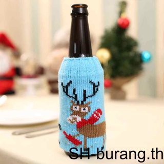 【Buran】ถุงคลุมขวดเบียร์ ลายคริสต์มาส สําหรับตกแต่งปาร์ตี้คริสต์มาส