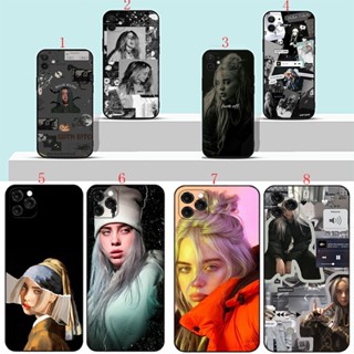 เคสโทรศัพท์มือถือแบบนิ่ม ลาย Billie Eilish น่ารัก สีดํา สําหรับ iPhone 14 14 Pro Max 14 plus H14