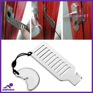 Anti-theft Lock ล็อคประตูเดินทางแบบพกพา Stainless Steel Punch-free Door Locks Home Security For House Apartment Travel Dorm -AME1 -AME1