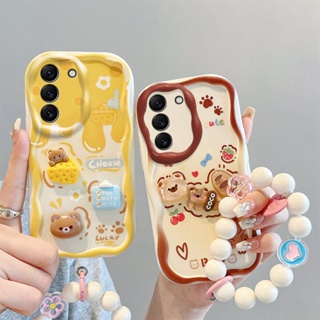 เคสซัมซุง s20fe เคส samsung s20 fe เคส samsung s21 fe เคสโทรศัพท์มือถือ ลายตุ๊กตา 3D สีครีม สําหรับ samsung s20 fe s21 fe