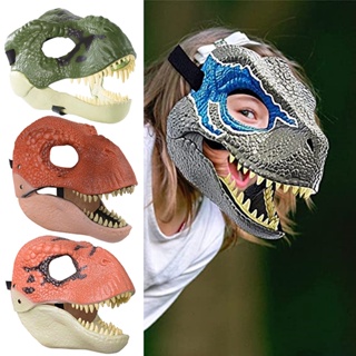 Halloween_ หน้ากากไดโนเสาร์ น้ําหนักเบา ขยับได้ ป้องกันการซีดจาง สําหรับปาร์ตี้ฮาโลวีน