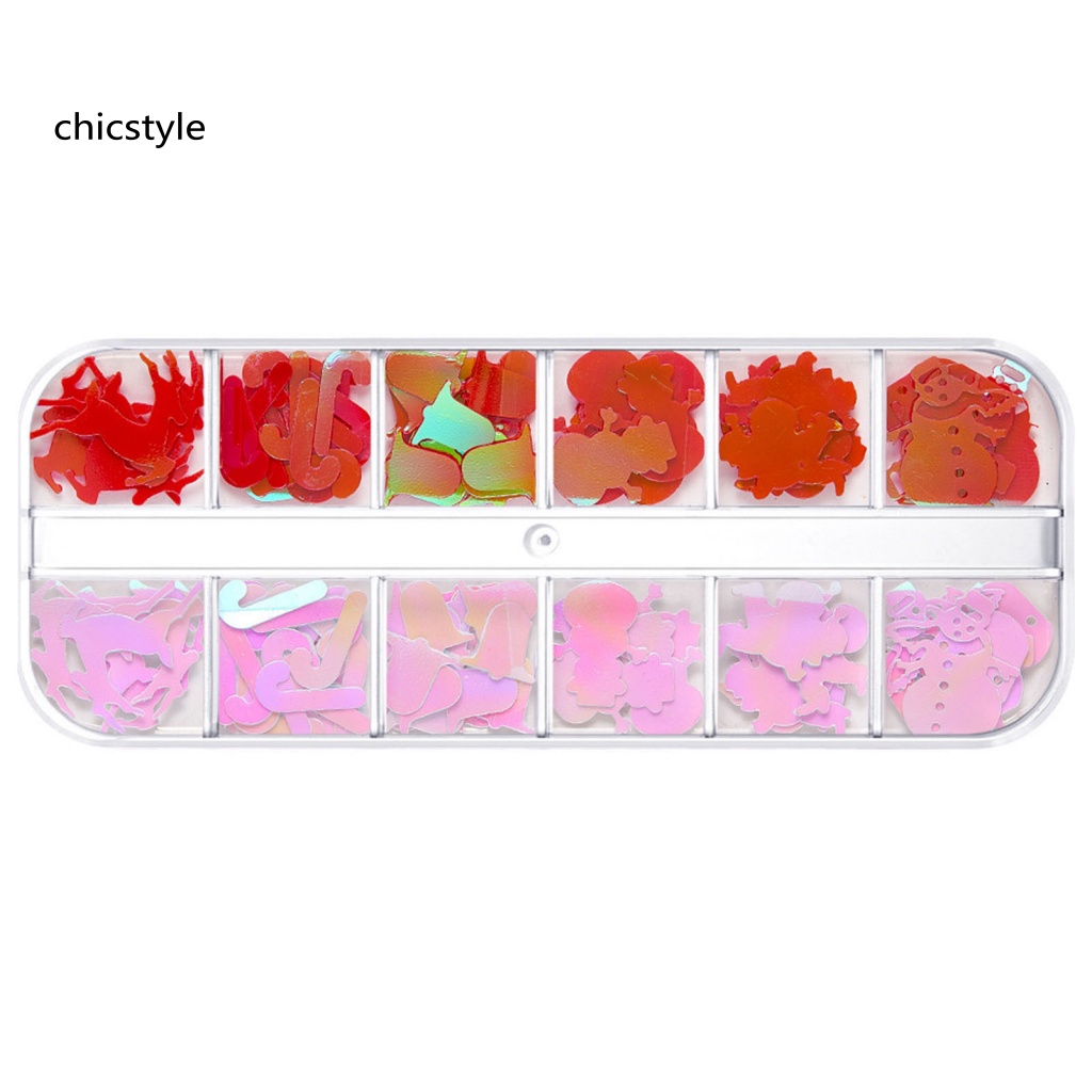 chicstyle-กลิตเตอร์-12-ช่อง-ใช้ง่าย-สําหรับตกแต่งเล็บ-diy-1-กล่อง