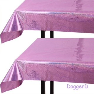Doggerd ผ้าปูโต๊ะฟอยล์ กันน้ํา สีรุ้ง ขนาด 137 X 274 ซม. สําหรับตกแต่งปาร์ตี้วันเกิดเด็ก