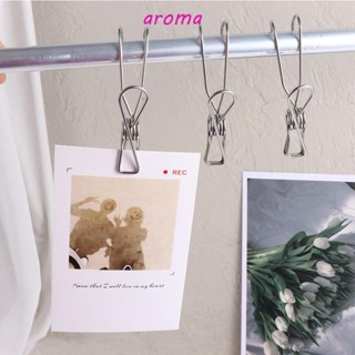Aroma ที่หนีบเสื้อผ้า สเตนเลส กันลม สําหรับหนีบเสื้อโค้ท กางเกงซักผ้า