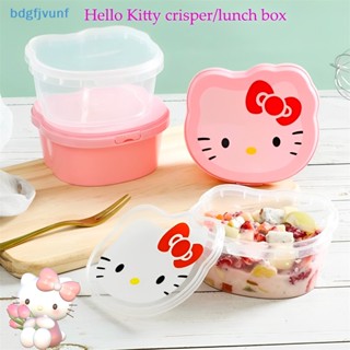 Bdgf กล่องเก็บอาหารกลางวัน ลายการ์ตูน Hello Kitty พร้อมฝาปิด น่ารัก สําหรับห้องครัว