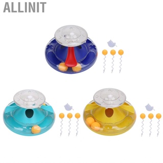 Allinit Kitten Turntable Leakage Toy Tracking  Dispensing Teaser Toys