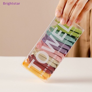 Brightstar ผ้าขนหนูบีบอัด ผ้าขนหนูเช็ดหน้า แบบใช้แล้วทิ้ง ทําความสะอาด แห้งเร็ว ผ้าฝ้ายแท้ ผ้าไม่ทอ ผ้าเช็ดทําความสะอาด ผ้าขนหนูแต่งหน้า ใหม่