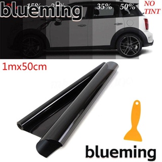 Blueming2 สติกเกอร์ติดกระจกหน้าต่างรถยนต์ สีดํา 50 ซม. X1 ม.