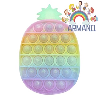[armani1.th] ของเล่นบับเบิลกด รูปสับปะรด กลิตเตอร์ ป้องกันความวิตกกังวล สําหรับเด็กออทิสติก