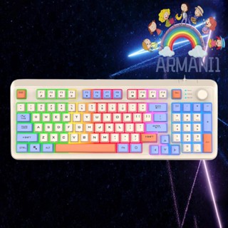 [armani1.th] K82 คีย์บอร์ดเกมเมอร์ ไฟ RGB 94 คีย์ สําหรับโน้ตบุ๊ก แล็ปท็อป เดสก์ท็อป