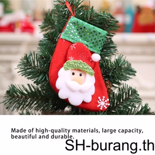 【Buran】ถุงน่องคริสต์มาส แบบนิ่ม สําหรับใส่ขนมขบเคี้ยว ตกแต่งหน้าต่าง ตู้เสื้อผ้า