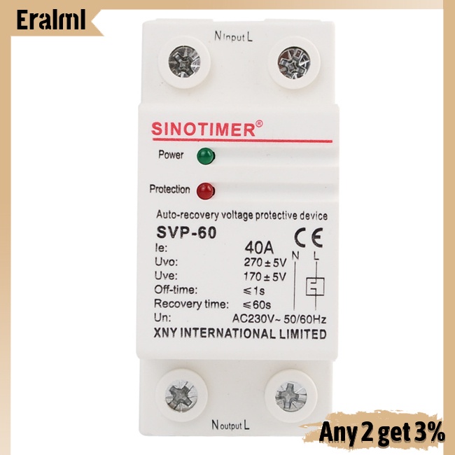 eralml-svp-60-220v-อุปกรณ์ป้องกันแรงดันไฟฟ้าอัตโนมัติ