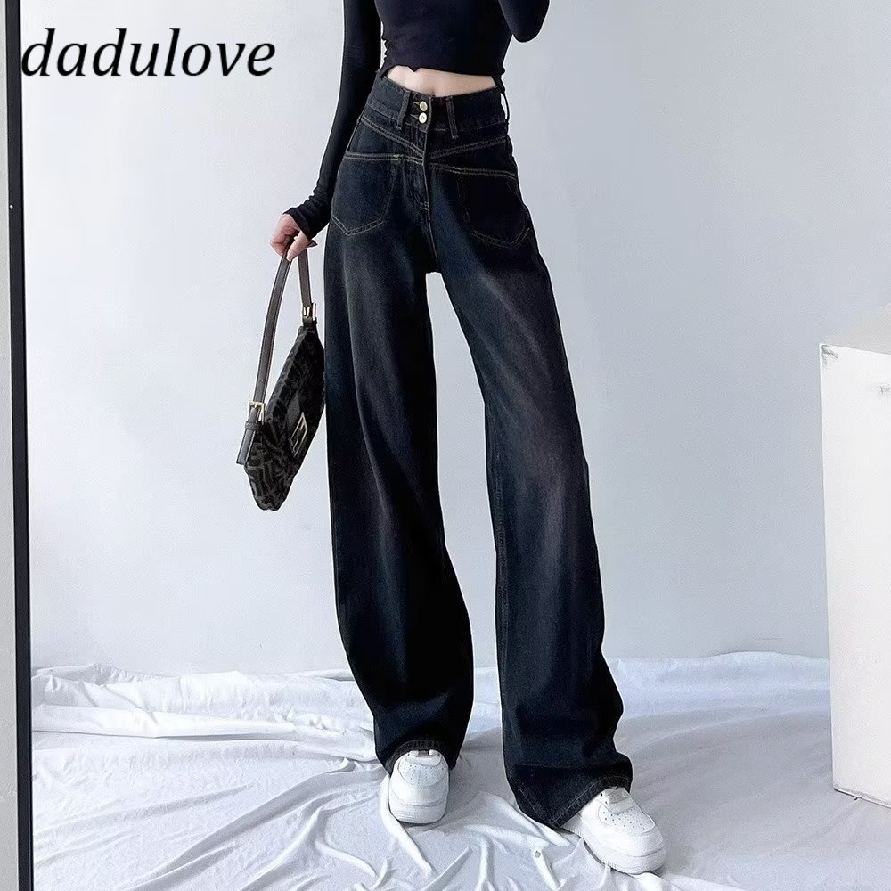 dadulove-new-american-ins-high-street-retro-jeans-niche-high-waist-loose-wide-leg-pants-plus-size-trousers