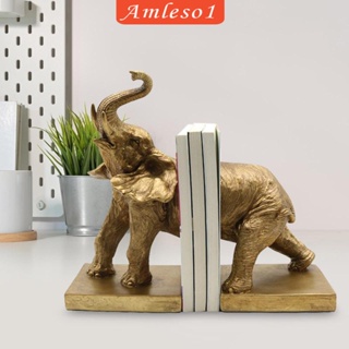 [Amleso1] ขาตั้งหนังสือเรซิ่น รูปช้าง สร้างสรรค์ สําหรับตู้หนังสือ โต๊ะ ห้องนอน