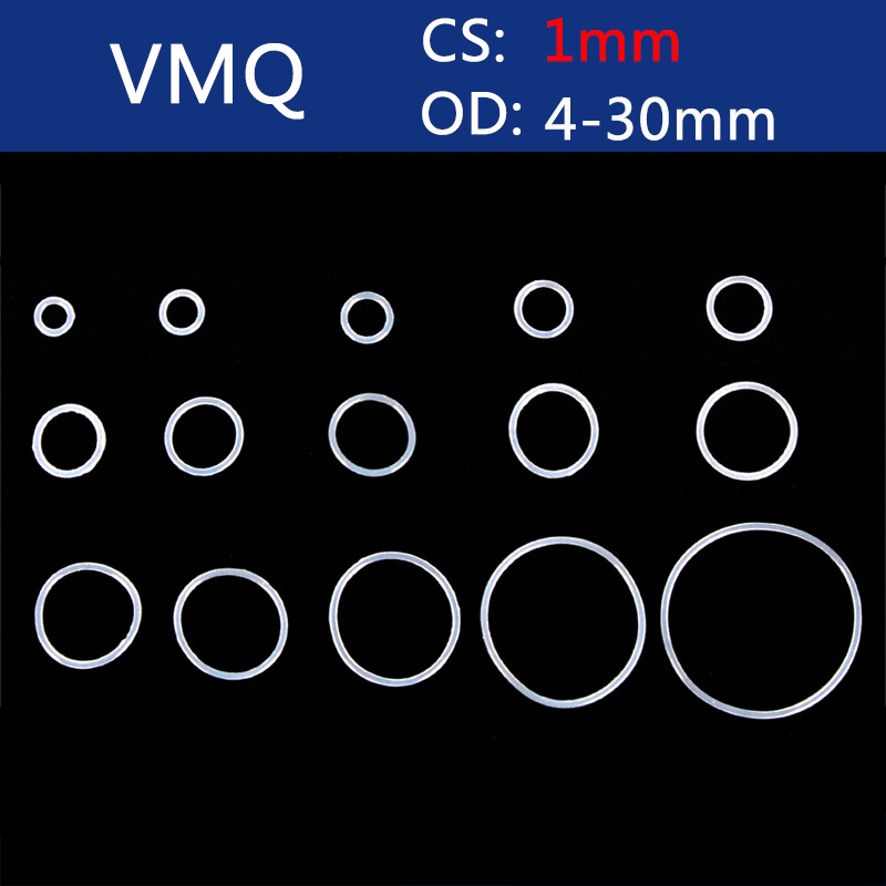 vmq-โอริงซีล-cs-หนา-1-มม-โอริง-od-6-มม-30-มม-สีขาว-แบบเปลี่ยน-สําหรับสกรู-และแหวนซีล-50-ชิ้น-ต่อชุด