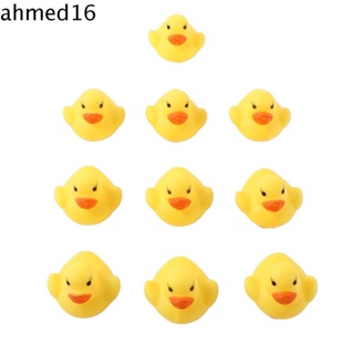 Ahmed เป็ดยางส่งเสียงดัง เป็ดสีเหลือง ของเล่นสําหรับเด็กแรกเกิด 10 ชิ้น / ล็อต