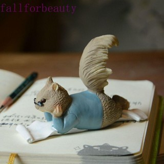 Fallforbeauty ตุ๊กตากระรอกเรซิ่น รูปสัตว์น่ารัก ขนาดเล็ก สําหรับตกแต่งบอนไซ