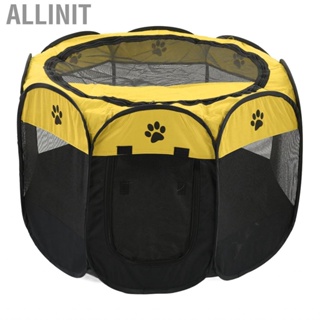Allinit Foldable Pet Playpen  Lightweight Breathable Stable Dog Tent Cage Large Space Zippered Door for Puppy Indoor
