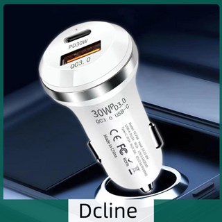 [Dcline.th] อุปกรณ์ชาร์จโทรศัพท์มือถือ 48W 2 พอร์ต QC3.0 USB A สําหรับ iPhone Samsung