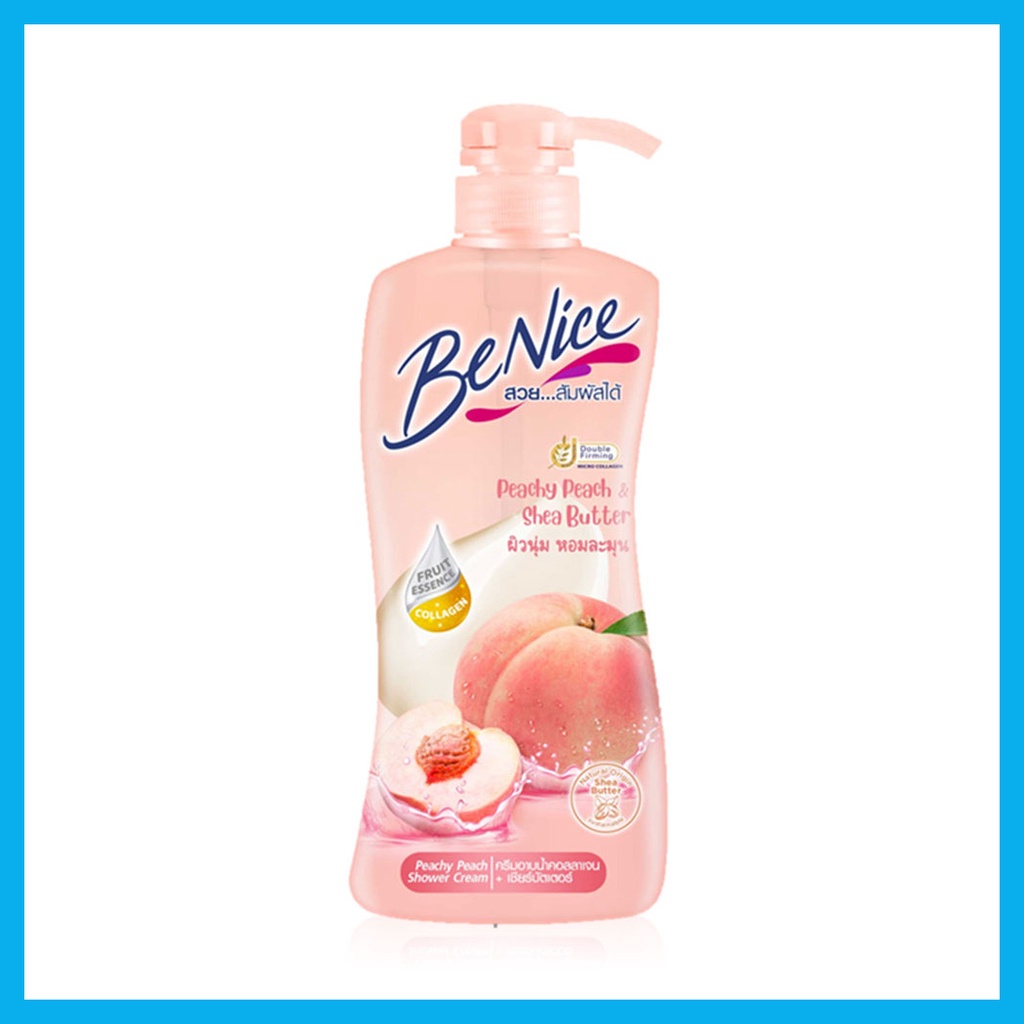 benice-shower-cream-peachy-peach-shea-butter-400ml-บีไนซ์-ครีมอาบน้ำ
