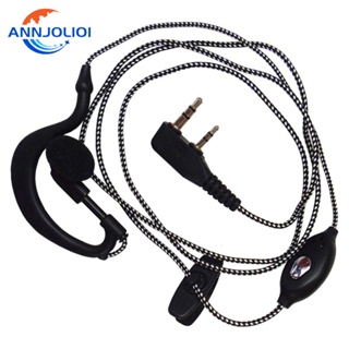 Ann UV5R ชุดหูฟังไมโครโฟน 2-pin สําหรับวิทยุสื่อสาร แบบพกพา
