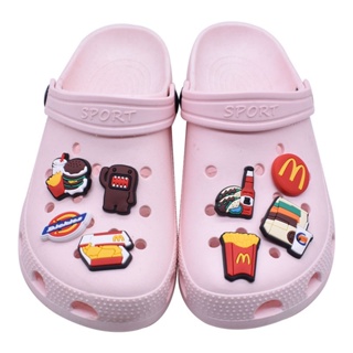 จี้การ์ตูน McDonald Food Jbitz สําหรับ Croc Pizza Cola Jibbits แฮมเบอร์เกอร์ แฮมเบอร์เกอร์ รองเท้า เฟรนช์ฟรายส์ จิบิตส์ หม้อ สําหรับผู้ชาย อุปกรณ์ตกแต่งรองเท้า