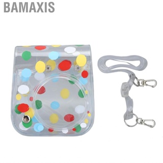 Bamaxis Protective Bag Transparent Adjustable Instant Case Colorful Polka Dot with Shoulder Strap for Travel