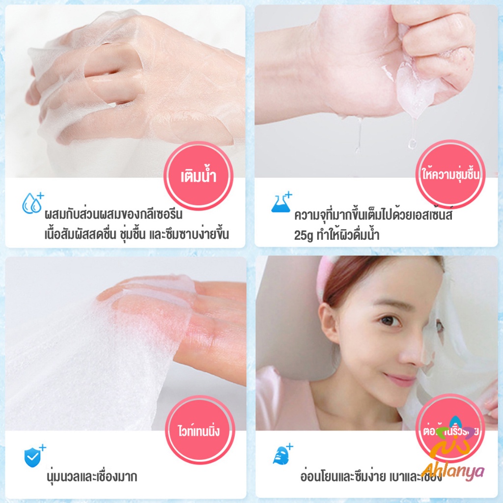 ahlanya-แผ่นมาส์กหน้า-เพิ่มความชุ่มชื่นและเติมน้ำให้ผิว-ice-mask