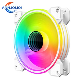 Ann พัดลมระบายความร้อน CPU ARGB LED 120 มม. ปรับสีได้ สําหรับ P