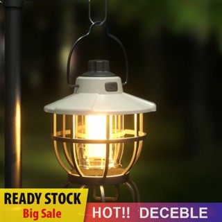 [Deceble.th] โคมไฟฉุกเฉิน LED หรี่แสงได้ พร้อมตะขอ สําหรับตั้งแคมป์กลางแจ้ง