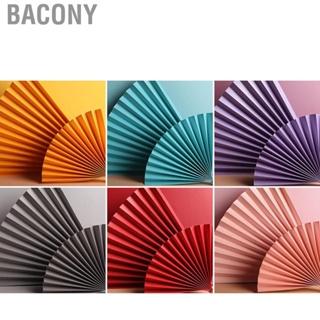 Bacony Innovative Photography Props Folding Hand Paper Fan Photo Background Ornaments for Advertising Shooting