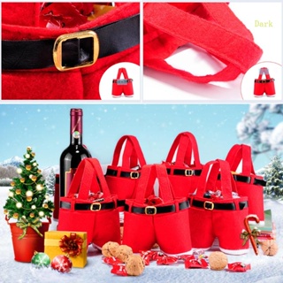 กระเป๋าใส่ขวดไวน์ ลายซานต้าคลอสน่ารัก สําหรับตกแต่งวันคริสต์มาส