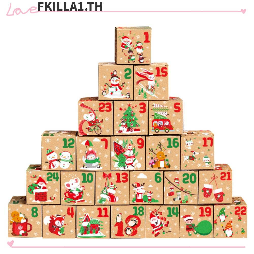 faccfki-กล่องของขวัญ-ปฏิทินนับถอยหลัง-กระดาษคราฟท์-24-วัน-สําหรับตกแต่งบ้าน-คริสต์มาส-24-ชิ้น