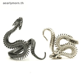 Aa แหวนงู งู งู ปรับได้ สีขาว สีดํา สไตล์พังก์ ฮิปฮอป เรโทร เครื่องประดับ สําหรับผู้ชาย ผู้หญิง ปาร์ตี้ TH