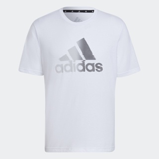 adidas เทรนนิง เสื้อยืด AEROREADY Designed to Move Sport Logo ผู้ชาย สีขาว HF7210