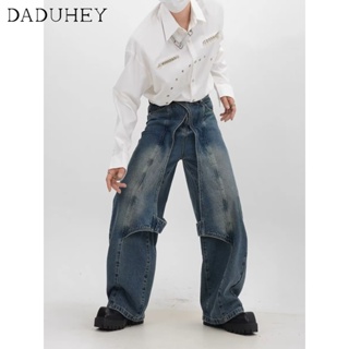DaDuHey🔥 2023 New Trendy Ins Fashionable Loose Casual Pants American Style Retro Washed All-Match Straight Jeans