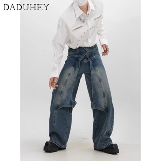 DaDuHey🔥 2023 New Trendy Ins Fashionable Loose Casual Pants American Style Retro Washed All-Match Straight Jeans