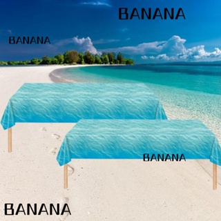 Banana1 ผ้าคลุมโต๊ะพลาสติก ทรงสี่เหลี่ยมผืนผ้า 54x108 นิ้ว สําหรับตกแต่งบ้าน ปาร์ตี้ 3 ชิ้น