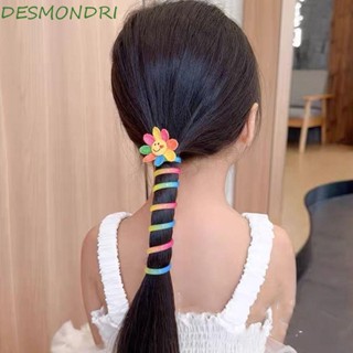 Desmondri ยางมัดผมหางม้า พลาสติก ลายหมี สีรุ้ง แฟชั่น สําหรับงานแต่งงาน