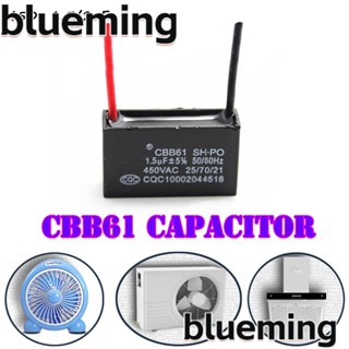 Blueming2 ตัวเก็บประจุมอเตอร์พัดลมเพดาน AC 450V 1.5 2uF CBB61 สีดํา