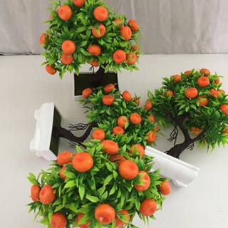 ผลไม้ประดิษฐ์ ส้ม ต้นไม้ กระถาง พลาสติกจําลอง ส้ม ชาวไร่ ภูมิทัศน์ พืชปลอม ขนาดเล็ก บ้าน สวน เครื่องประดับ