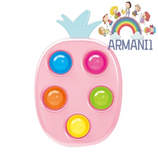 [armani1.th] ของเล่นฟิงเกอร์บอร์ด รูปผลไม้ สับปะรด สีชมพู สําหรับเด็กออทิสติก