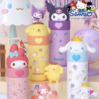 ใหม่ Sanrio Cinnamoroll Kuromi กระติกน้ําร้อนสเตนเลส แบบพกพา ลายการ์ตูน สําหรับเด็กนักเรียน