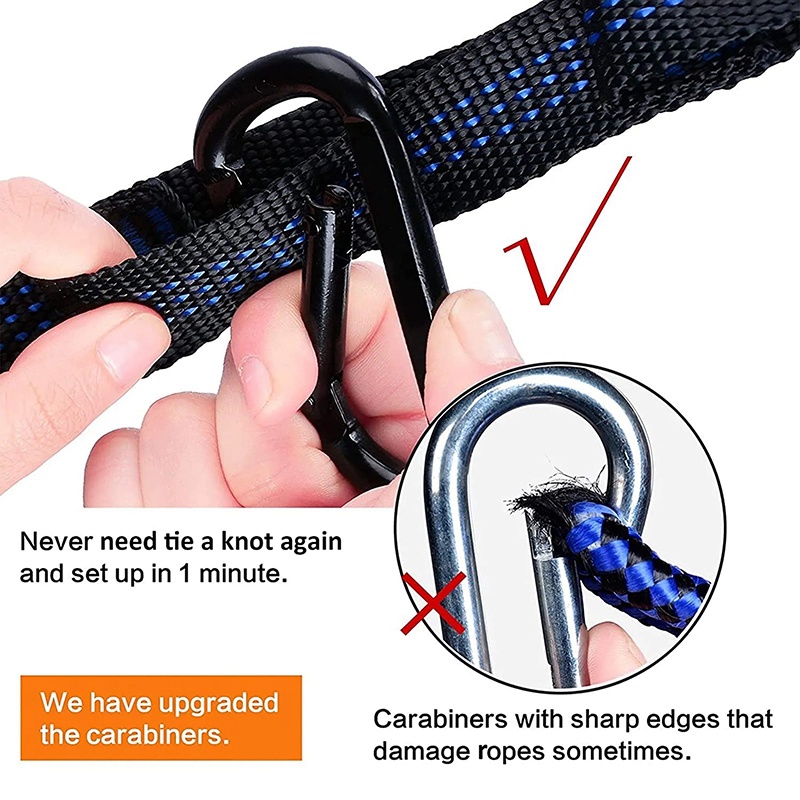 2x-เปลญวน-carabiner-ตะขอสายรัดสายรัดแขวนเก้าอี้สายรัดชุดเชือก