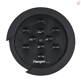 Y-flanger FS-08 ฝาครอบช่องเสียงกีตาร์ สีดํา สําหรับกีตาร์อะคูสติก EQ