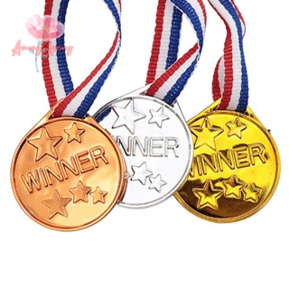 Amongspring&gt; ใหม่ เหรียญรางวัล พลาสติก สีทอง ของเล่น สําหรับปาร์ตี้ วันกีฬา