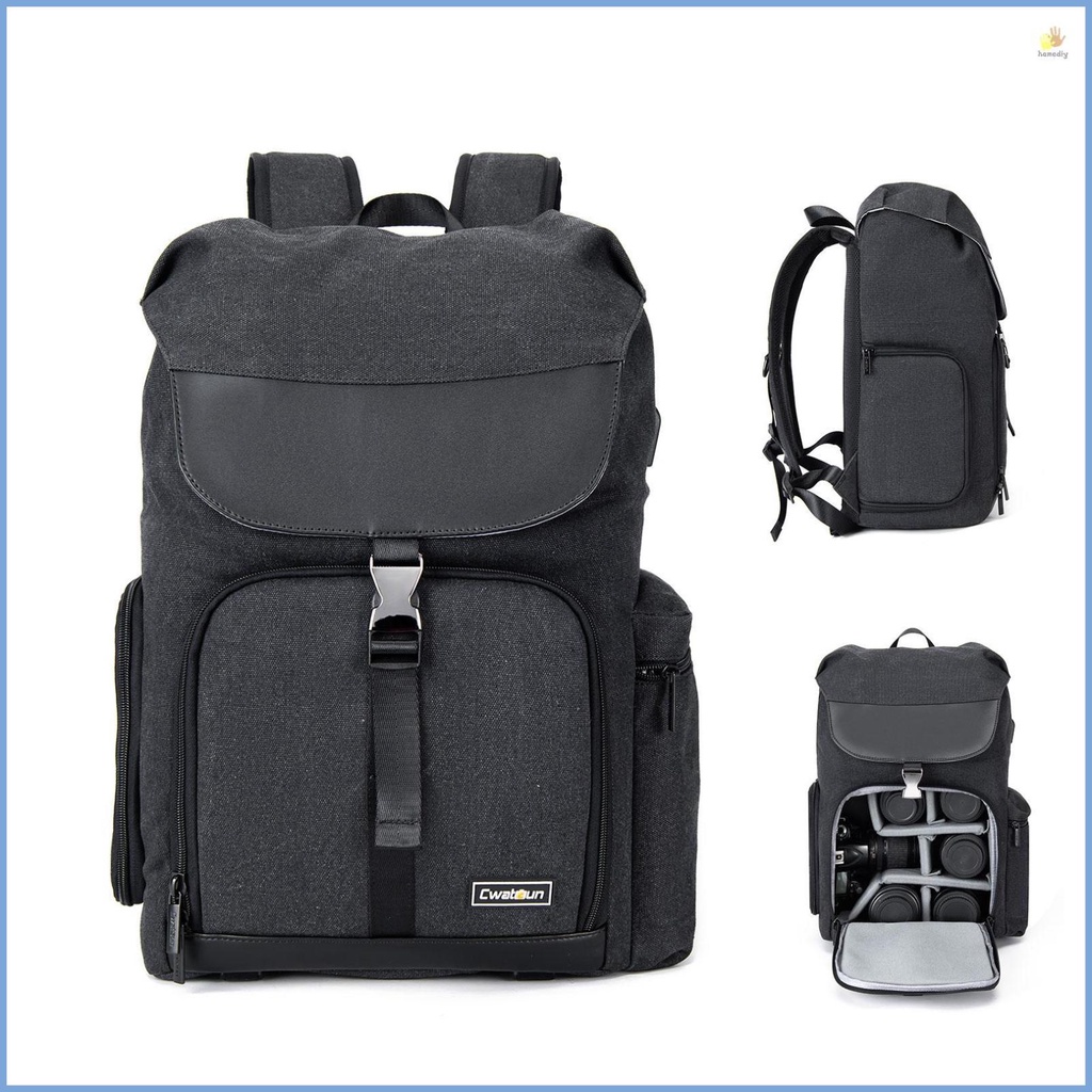 CWATCUN M8 Photography Camera Bag Waterproof DSLR Backpack for Canon